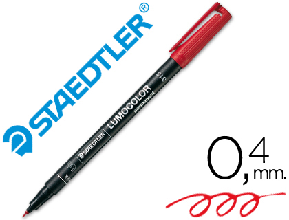 Rotulador retroproyección Staedtler Lumocolor 313 punta superfina tinta roja